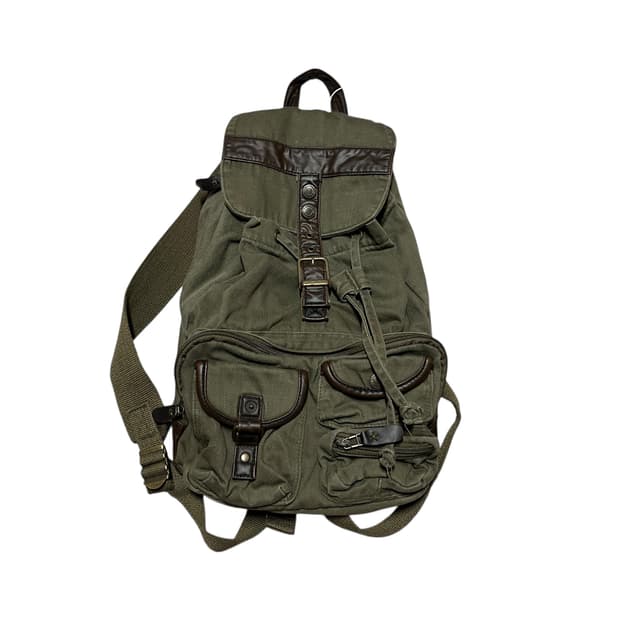 빈티지 모리걸 y2k 카키 복조리 백팩