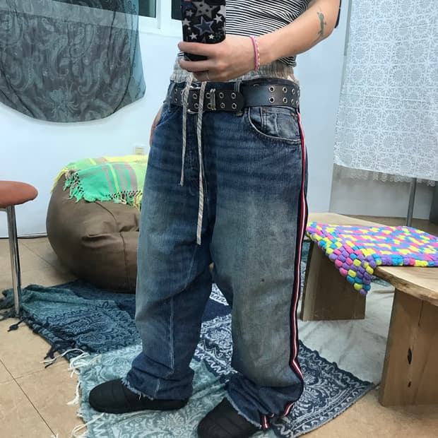 폴로 랄프로렌 빈티지 사이드라인 데님팬츠 