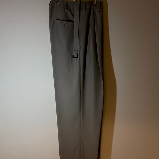 lemaire 21ss belted pants taupe