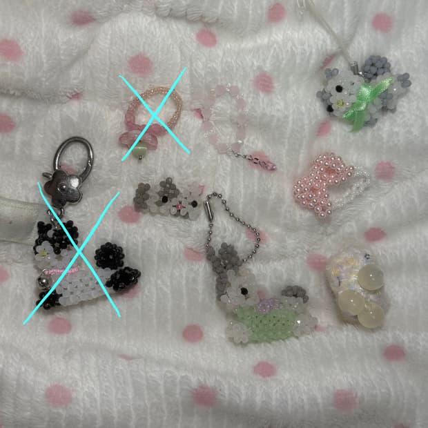 스윙셋 비즈반지 큐빅토끼링 갸루베이비메탈클럽엔젤넘버555포어링코이세이오