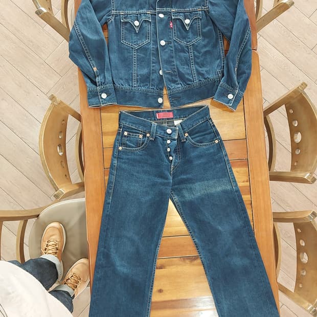 리바이스 타입1 아이코닉 데님자켓 팬츠 셋업 일괄판매