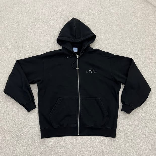 [M] 아크메드라비 백로고 블랙 후드 집업 자켓 0105M1