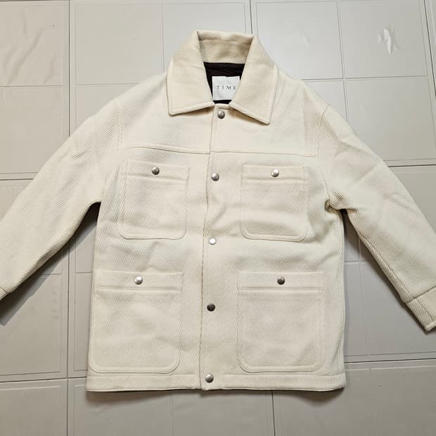 타임옴므 아이보리 코듀로이 누빔 자켓 105입니다
