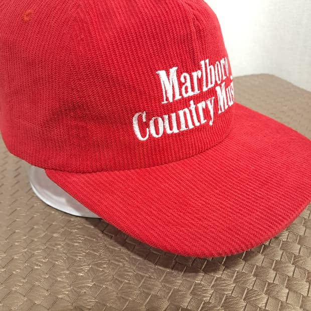 말보로 컨트리 뮤직 레드 코듀로이 캡 모자 P2007