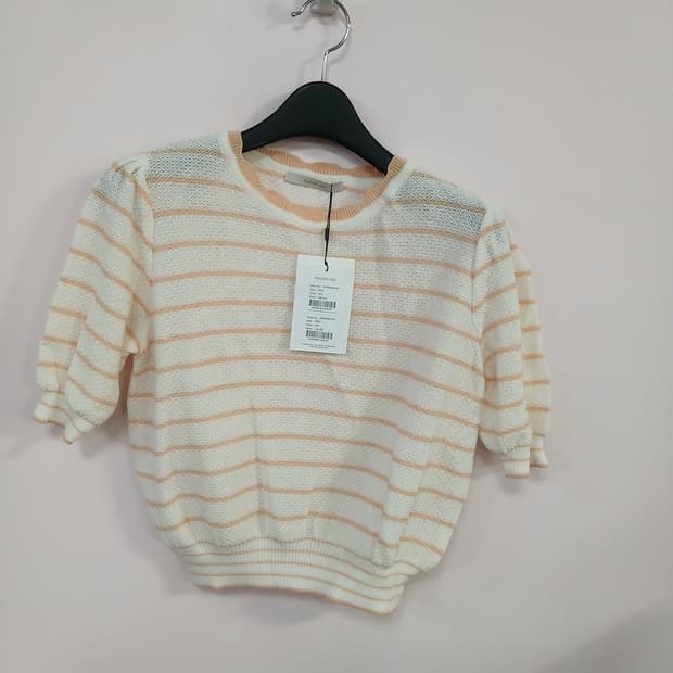 케네스레이디 스트라이프 반팔 니트