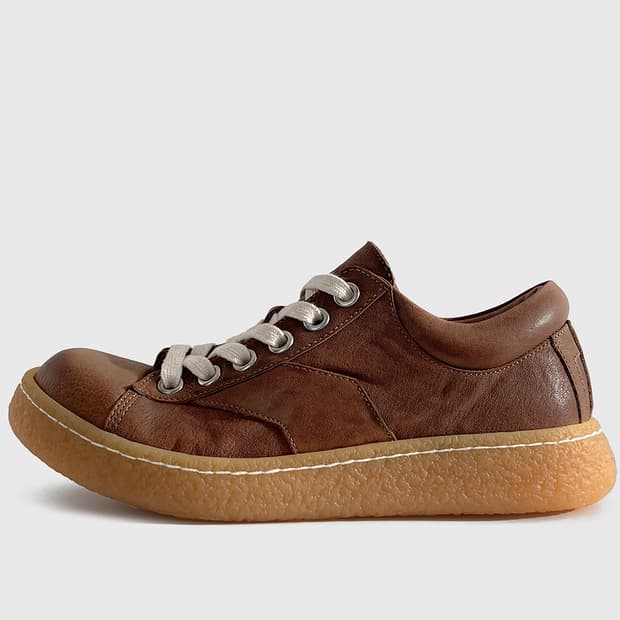 골멧 horse leather 이모셔널 스니커즈 low 빈티지브라운 43