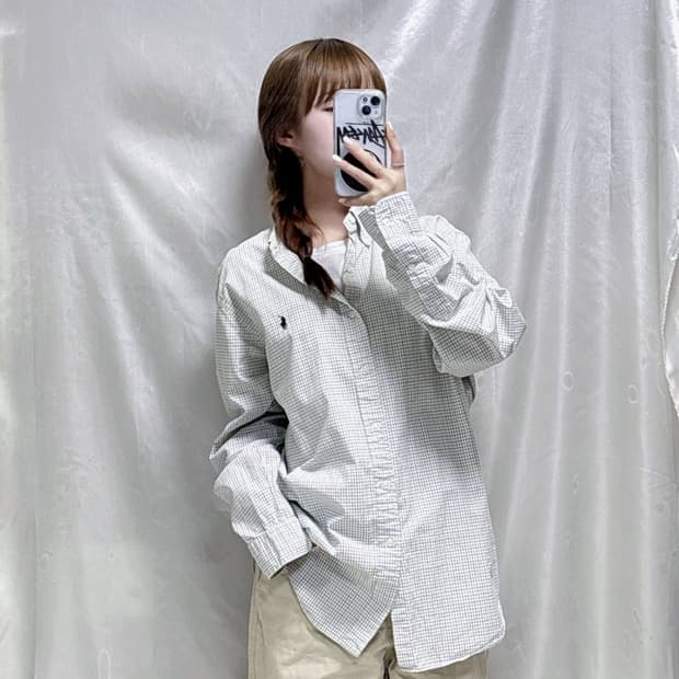 폴로 랄프로렌 그린포니 체크셔츠 