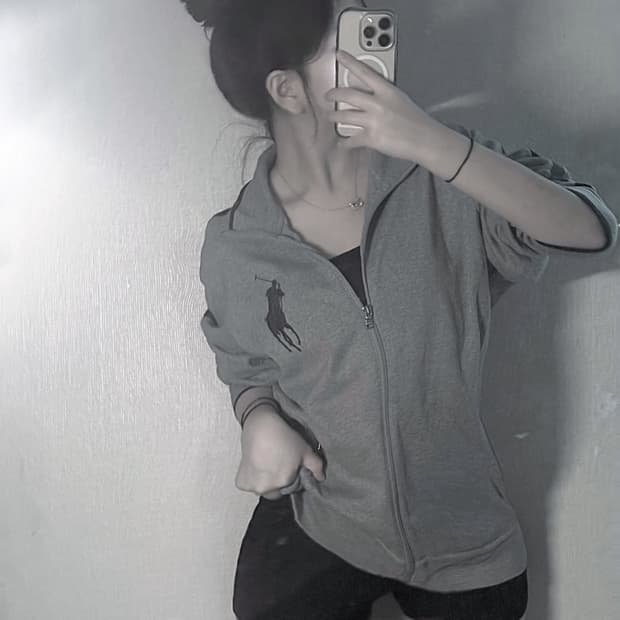 폴로 그레이 아우터 