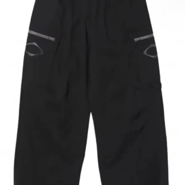 미스치프 드로우스트링 카고 블랙 팬츠 라지