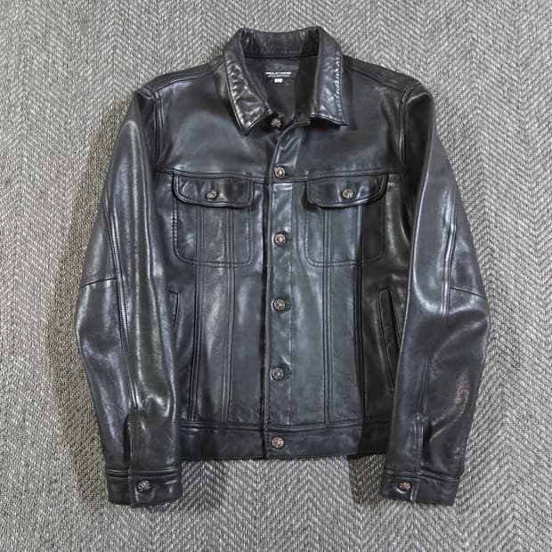 Pineal Jet Leather 리얼 레더 트러커 자켓
