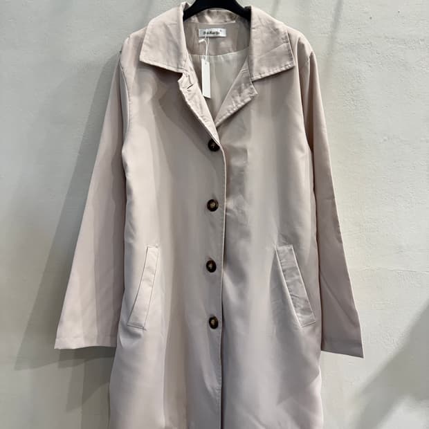 vintage 심플 하프트렌치