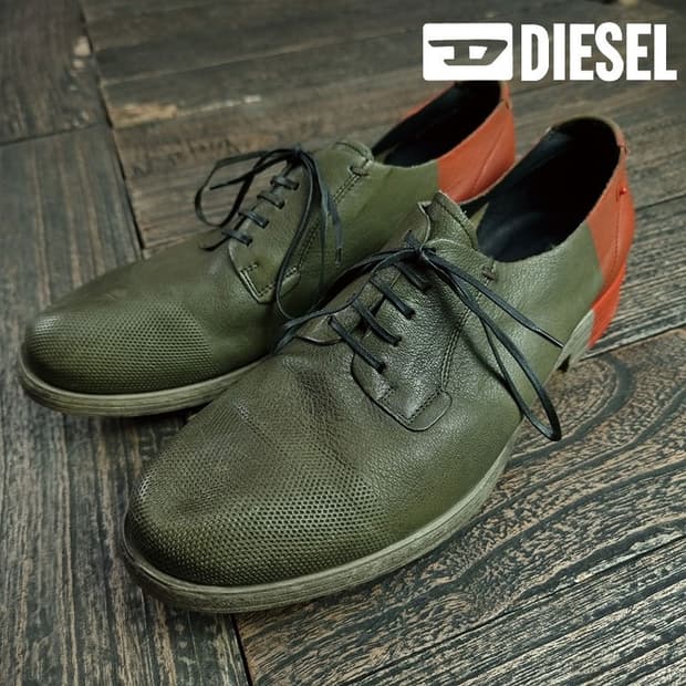 [디젤] 힐컵 포인트 레더 더비 슈즈 브라운 P01570