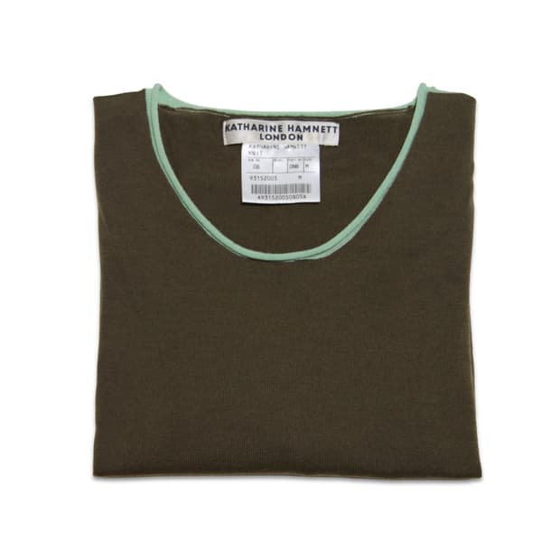 Mint Contrast Trim knit
