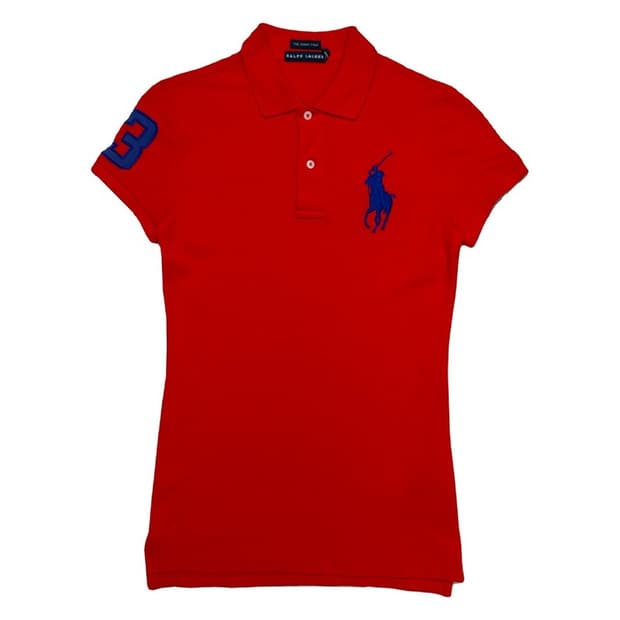 폴로 랄프로렌 빅포니 스키니핏 PK 카라 티셔츠 레드 S