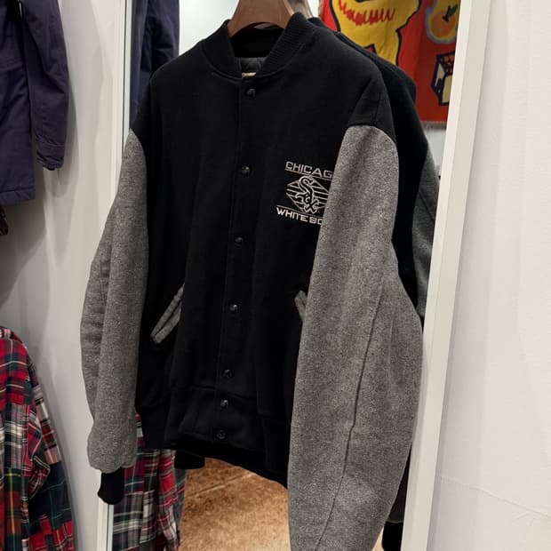 90s Delong MLB 화이트 삭스 울 바시티 자켓 (USA)