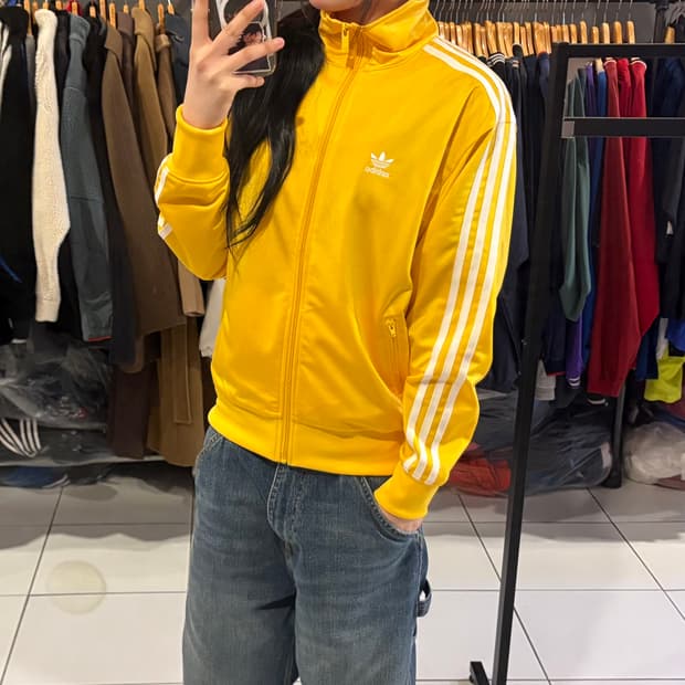 아디다스 파이어버드 옐로우 트랙탑 져지