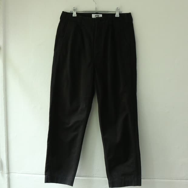 아이 준야 와타나베 맨 블랙 코튼팬츠