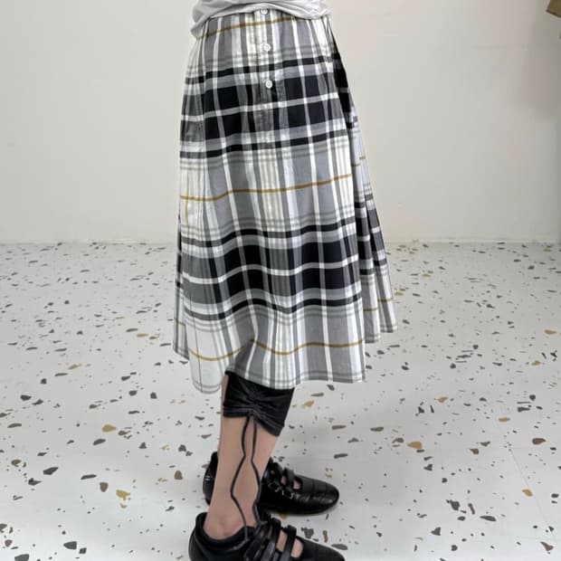 Margaret howell 체크 스커트