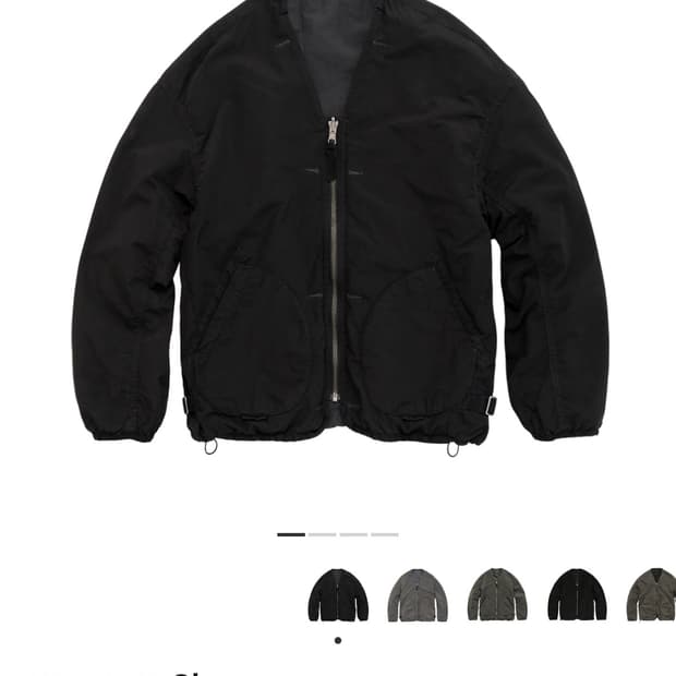 (4) 25fw 폴리테루 리버시블 라이너 자켓 블랙 차콜 블차