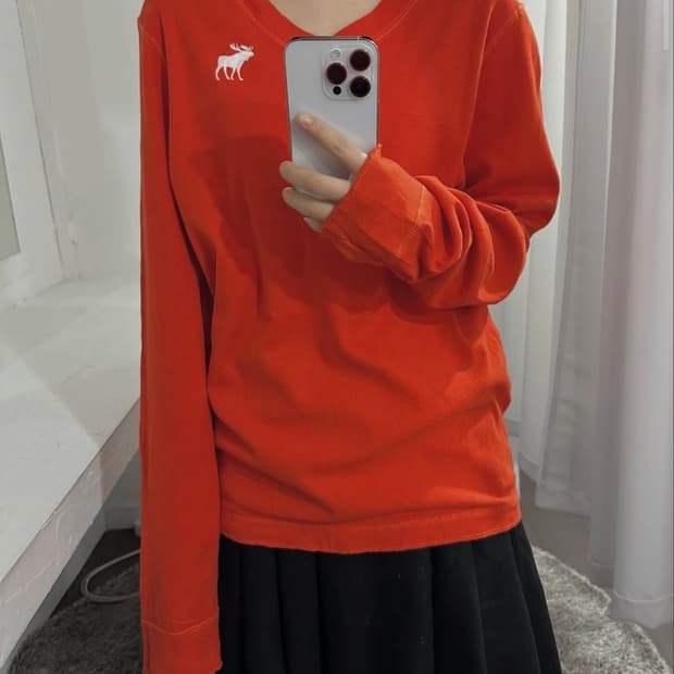 abercrombie&fitch orange longsleeve