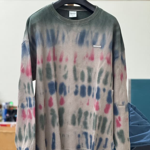 디스이즈네버뎃 타이다이 롱슬리브 와플티 XL