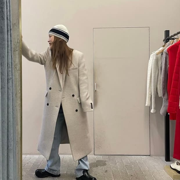Low Classic 로우클래식 22fw 더블롱코트 s 사이즈