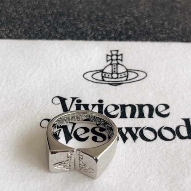 비비안웨스트우드 아카이브 orb 레터링 각인링 반지