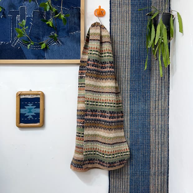 NIKO AND… Fair Isle Pattern Wool Muffler