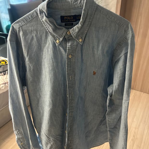 폴로 랄프로렌 샴브레이 셔츠 L 사이즈 판매합니다.(클래식핏)