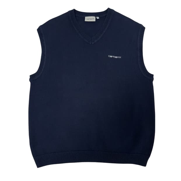 칼하트 WIP 스크립트 니트 베스트 네이비 L