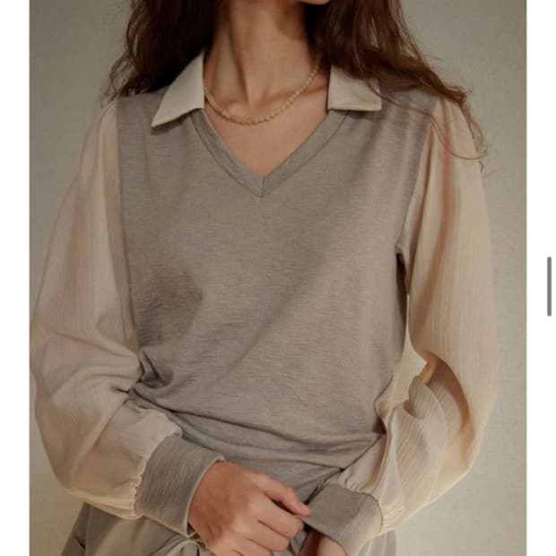 아우로 레이어드 셔츠 탑 MOSS FREE