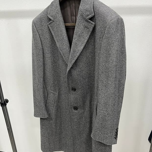 105-110) 까날리 헤링본 캐시미어100% 코트 