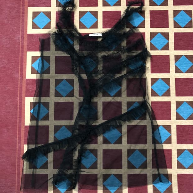 TEAK SHEER SLEEVELESS TOP