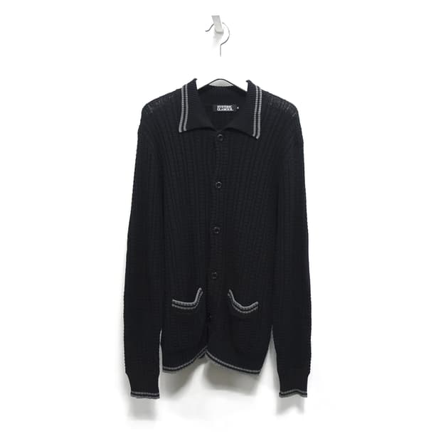 [M] HYSTERICGLAMOUR 히스테릭 글래머 배색카라 니트 가디건