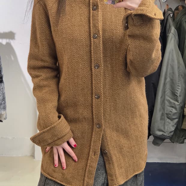 PRL 폴로 랄프로렌 헤링본 울 셔츠