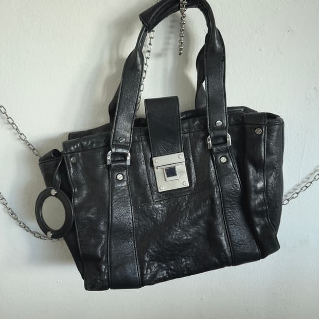 토리버치 실버플레이트 미러참 스퀘어백