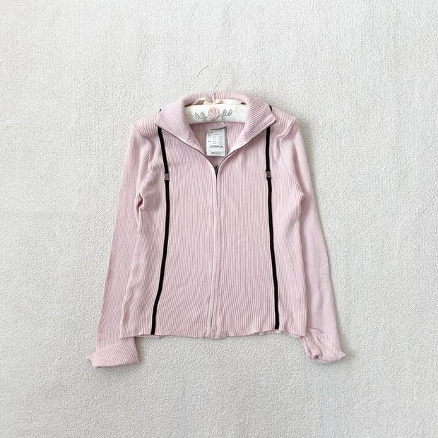 딸기초코 골지 여리핏 집업