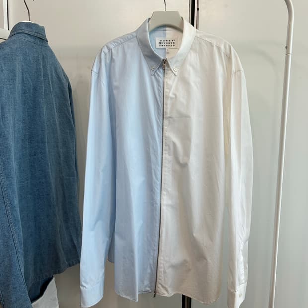 마르지엘라 투톤 투웨이 짚업 셔츠