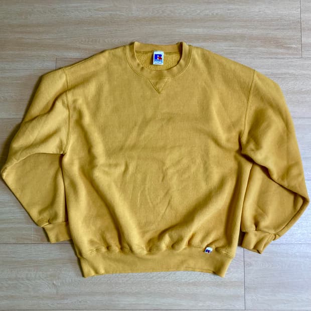 90s 러셀 스웻셔츠 옐로우 멕시코[L]