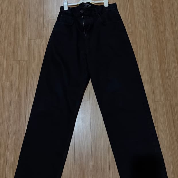 (S) 발렌시아가 블랙 와이드 데님팬츠