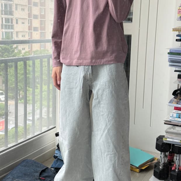 새상품 자라 와이드데님팬츠 