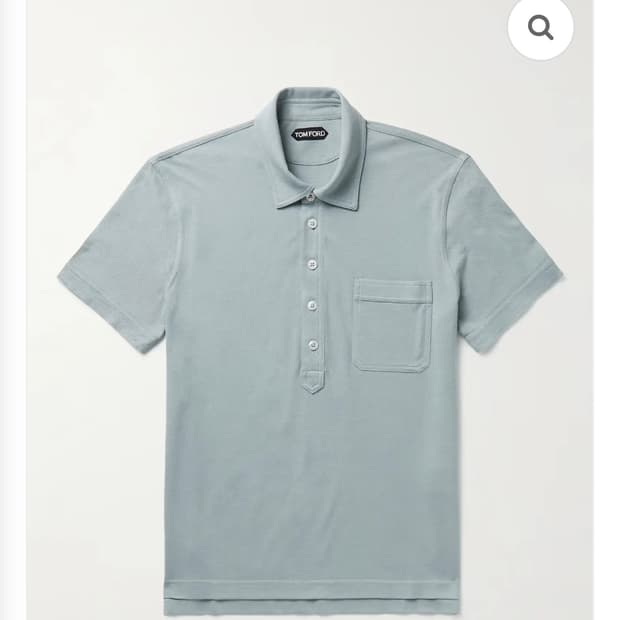 50사이즈 TOMFORD 톰포드 라이트블루 반팔 폴로셔츠