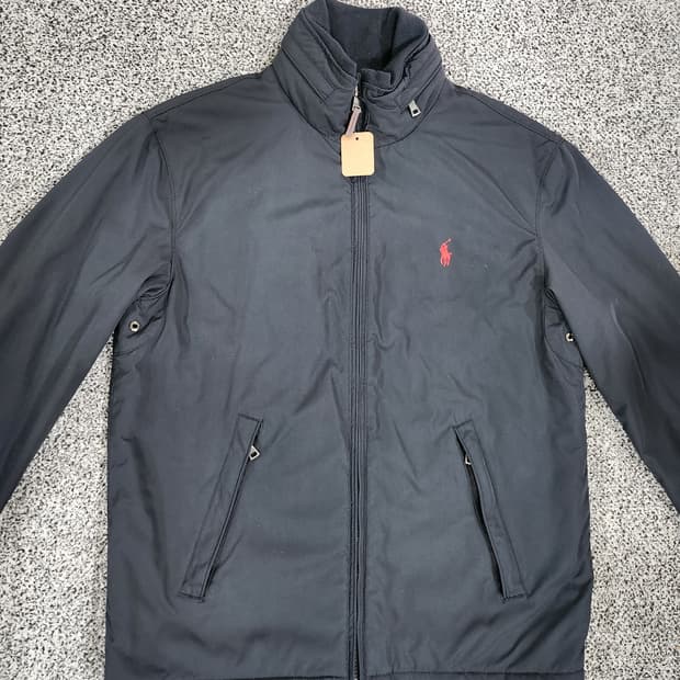 //폴로 랄프로렌 블랙 레드포니 집업 재킷 M