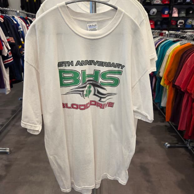 [XL] USA수입 빈티지 프린팅 깔끔한 흰티 / BHS