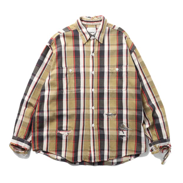 바우와우 BOWWOW Repair Ageing Flannel Shirts