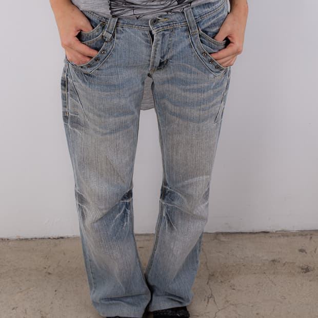NICOLE CLUB FOR MEN FLARE DENIM PANTS