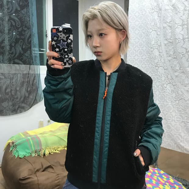 반스 스트릿 후리스 블루종 자켓 