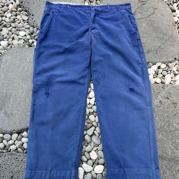 FADED BLUE REPAIR MARK OLD 빈티지프렌치워크팬츠