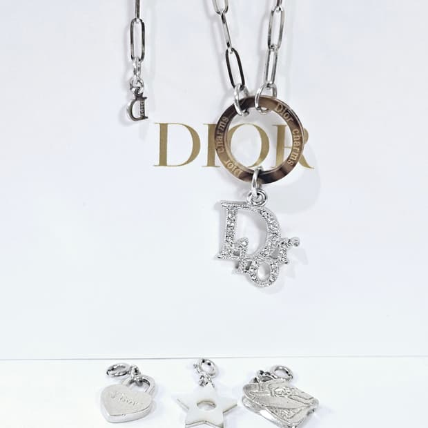 디올 오블리크 참 목걸이 / 참분리 가능 [정품·희귀매물]