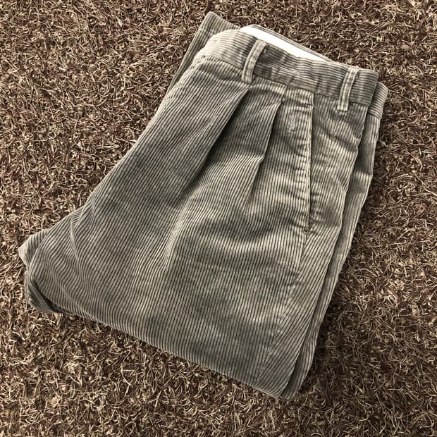 입생로랑 아카이브 그레이 코듀로이 팬츠